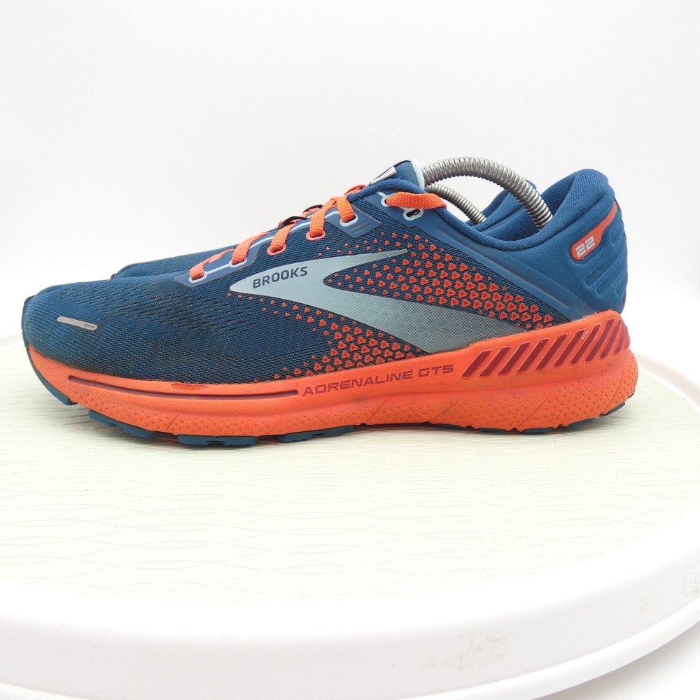 Brooks Adrenaline GTS 22 Mens Running Shoes Blue Orange 1103661D404 Size 11